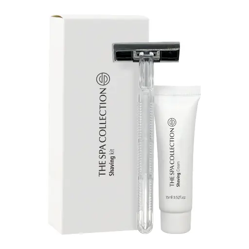 [1038112 / 1038112.01 tsc] Spa Collection - Shaving set in white paper box - Pack of 50 / Bx=5 packs 