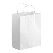 [SP8410-W/ WSB  PAK-4810-WHT-STER] 8X4-1/2X10 WHITE Tempo Shopping Bag  - 1bx / 250pcs 
