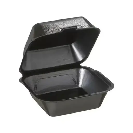 [12763] Plastifar 6x6" Black Hamburger Foam- 500 pcs (Bx=4x125st) 