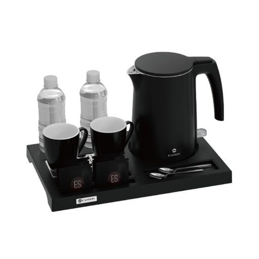 [ES1016.IT easton] Black ABS tray with matt finish - One tray plus one kettle 