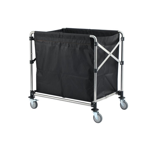 [ES5046 easton] Linen trolley - Stainless steel tubular frame with mirror finish