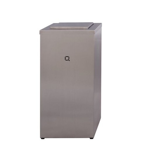 [7160] Qbic-Line Stainless Steel Matte Gloss Waste Bin