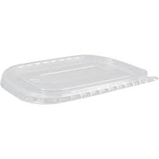 [605041] Lid PP for kg container bamboo, rectangular, transparent - 300 pcs (Bx=12x25st)