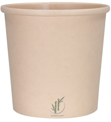 [SB 175009/605012] Soepbeker Bamboo paper 750ML/ 26OZ 117MM sleeve 25 st (bx=20x25st)