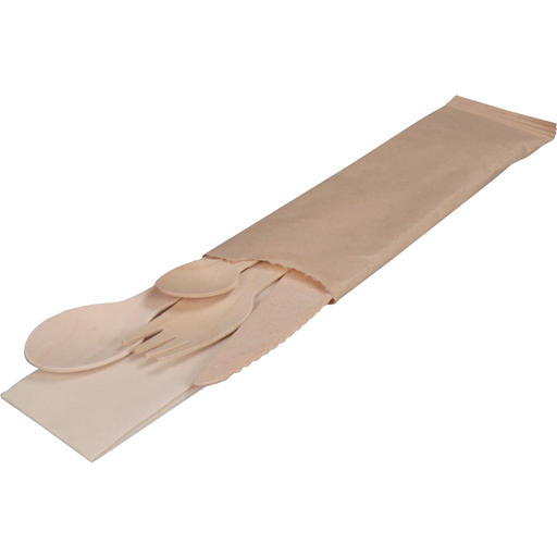 [521126] Biodore®Cutlery set, Bamboo, 190mm (Bx=20x18each)