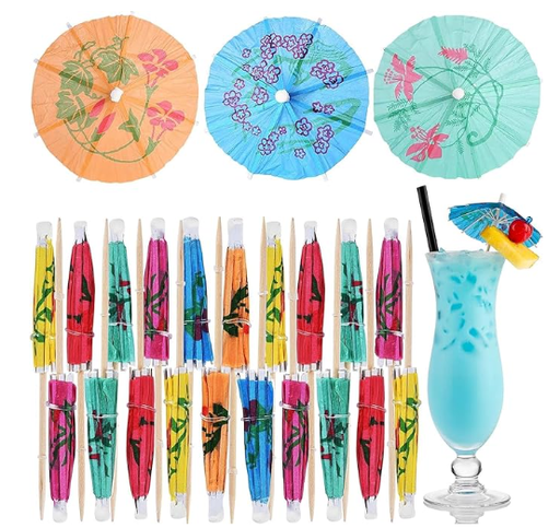 [4535PD] Cocktail Umbrella Picks, 8 cm Pickers - package of 150 