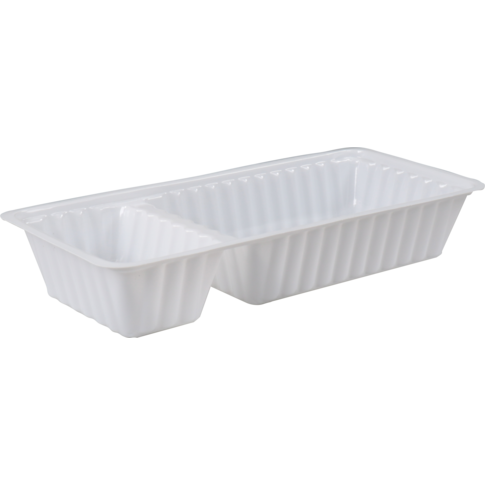[600031] A22 Snack Tray white (A9 + sauce box) (Bx=4x100Pcs)