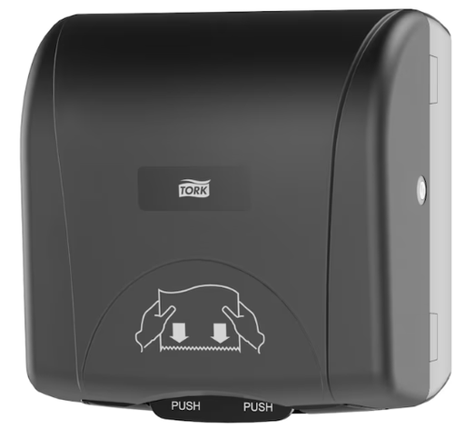 [774828/ 774820] Tork Mini Mechanical Paper Hand Towel Roll Dispenser Black H86