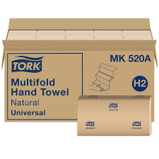 [MK520A] Tork  Multifold Hand Towel Natural H2 250 st  (cs=16x250st)