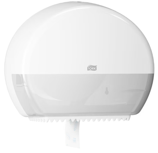 [555020A] Tork Mini Jumbo Toilet Paper Roll Dispenser White T2