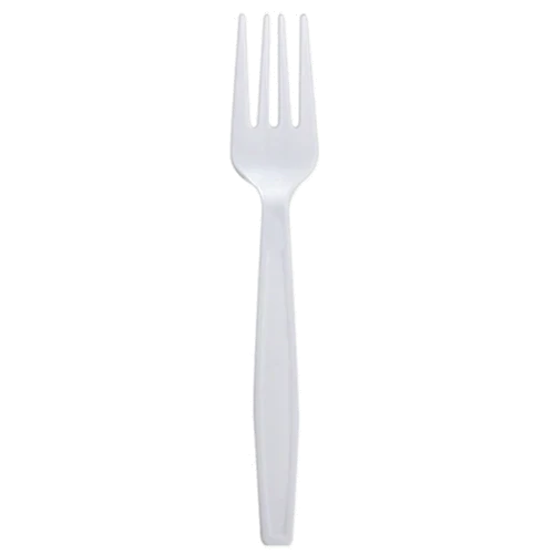 [JA-BF10/ Fork HV-White] Fork PP Heavy weight White cutlery pack of 100 pcs  (cs=10 packs)