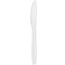[JA-BK10 / Knive HV-White] Knife PP Heavy weight cutlery White 100 pcs (cs=10x100pcs)