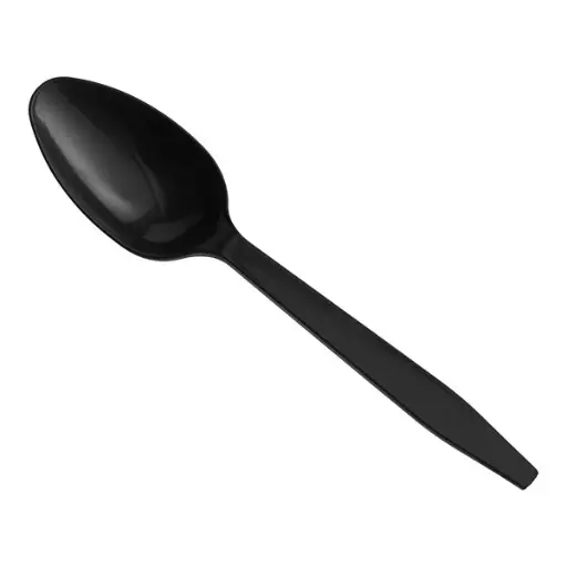 [JA-BS10-BLACK] TeaSpoon PP Heavy weight cutlery BLACK 100 pcs (cs=10x100pcs)