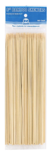 [R808] 8" Bambo Sate skewers Cs=16pack of 100 each (1600 each)