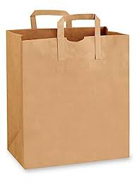 [PP12717-K  BGB76] KRAFT Grocery, Shopping Bag Brown with Handle #1/6 70 LBS 300 st