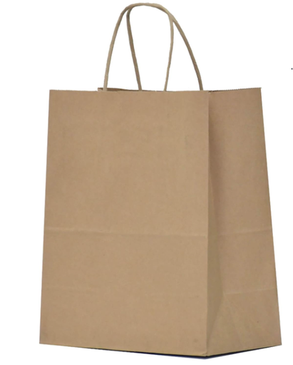 [BSB SP8410-K] 8X4-1/2X10 BRN Tempo Shopping Bags 250 st
