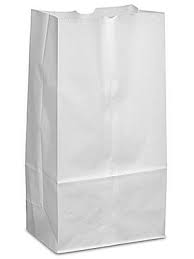 [WGB08] White Kraft Grocery Bag 8#..6.12 x 4 x 12.37, 2M. BW, 8#..Pack: 500 Bundel 4/500