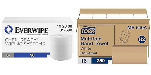 [192808] EVERWIPE® Chem-Ready® Wiping System Refill Dry Wipes Rolls in Dispenser Bucket (01-690)..1box =6x90wipes