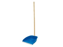 [E042] Plastic Dustpan with Wooden Handle