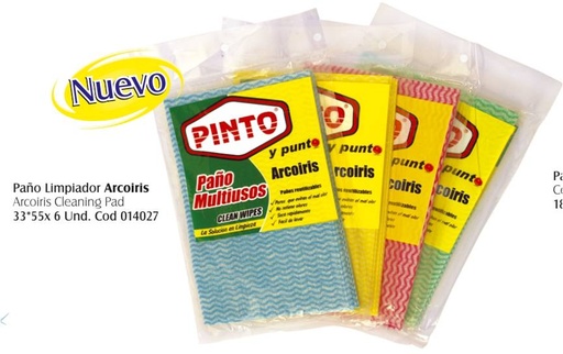 [14027] 014027..Pano Pinto Limpiador ArcoIris 33x55 cm  6 stuks  (014027).. 25-020-010