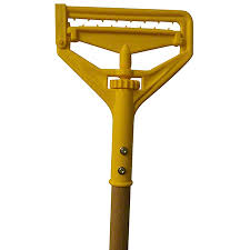 [01205NB/ MH-01205NB] Yellow Plastic Thick Wood Mop Handle (Pack=6each)