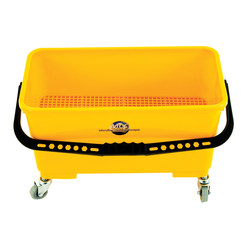 [M77002] Flat Mop Bucket with sieve, lid and castors..Capacity: 6gallon - Yellow..