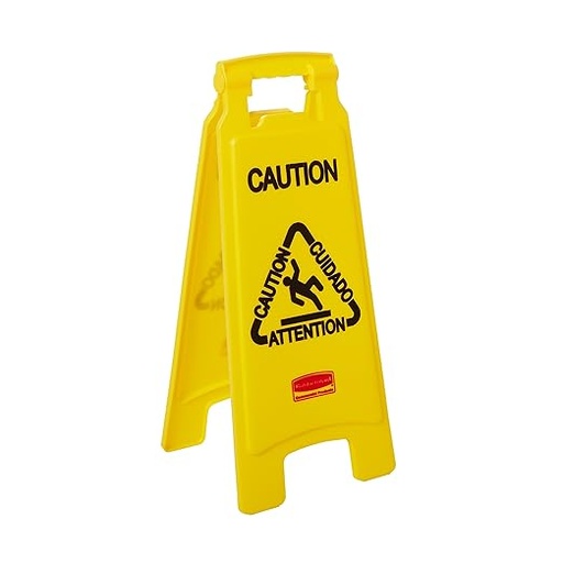 [FG611200YEL] FG611200YEL..Rubbermaid - FLOOR SIGN CAUTION 26IN/66CM YEL