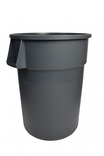 [JANI 1055GY] Grey Round Waste Garbage Can 55 Gallon  