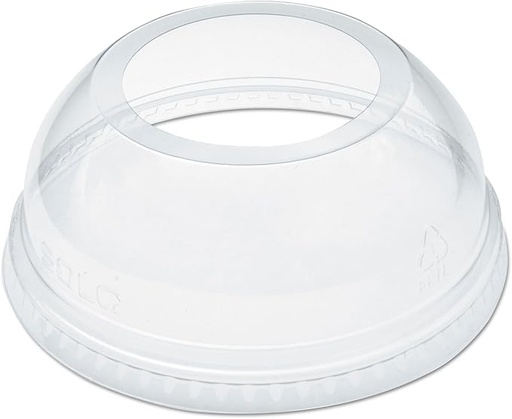 [VCL16 - Dart / DCCDLW626] Dart Open-Top Dome Lid for 16-24 oz Plastic Cups, Clear, 1.9"Dia Hole, 1000 st (Bx=10x100pcs)