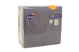 [DinNapBlue 125] DUNI Dinner Napkin Dark Blue - 33 x 33 - 2ply -  16/125 st ..30-040-030