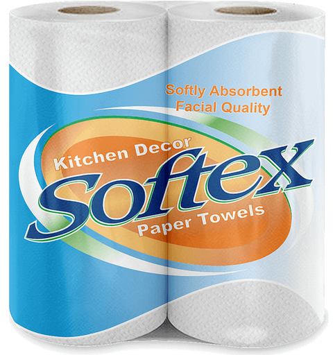 [KT12/2 / KT-SOFT122280D] Kitchen Towel Softex 80 sheets 2 rollen (Bx=12pckof 2 pcs)