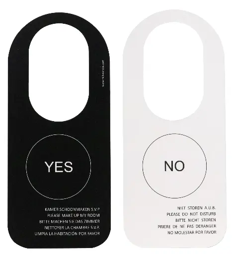 [6140003 tsc] Spa Collection - Do Not Disturb Signs..Black & White -  1bx/100pcs