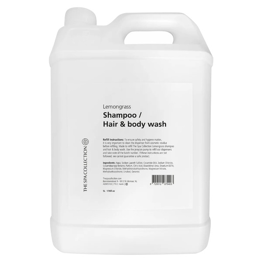 [6905100 / 6905100.05 tsc] The Spa Collection - Lemongrass 5Ltr Refill Hair & body wash - 1bx/2pcs
