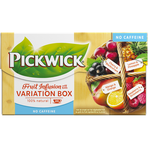 [Tea_Fruitvariatie GREEN] Pickwick Fruitvariatie Orange, Bleackcurrent, Apple, Peach..1case = 12package