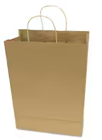 [SP538-K / PKSB   PAK-538-NAT-STER] Kraft handle Shopping Bag 5"x3"x8" -250bags