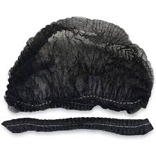 [KC-109HP1BLK] KC-109HP1BLK Bouffant Caps BLACK pak van 100 st