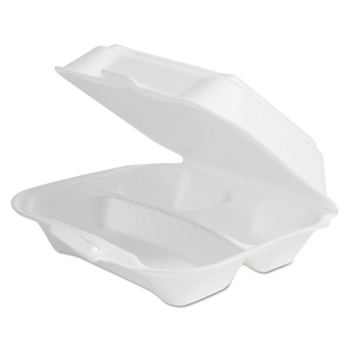[F8x8 12039] 7x8" 3-Compt "B" FOAM TRAY 100each  1bundle=2x100